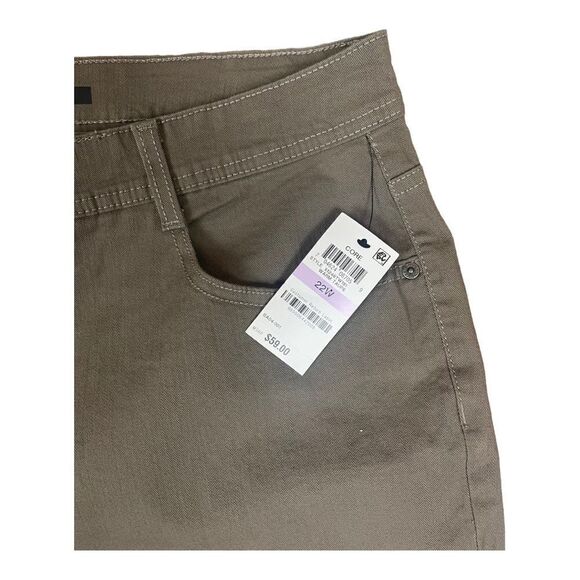 Style & Co Taupe High Rise Tummy Control Slim Jeans Size 22W NEW Stretch - Picture 5 of 7